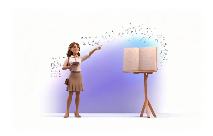 Music Teacher Cartoon Character 3D Art Illustration image